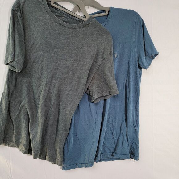 Bundle of x2 Blue and Gray Short Sleeve Shirt Crew Neck Women's Size Medium - Picture 4 of 6